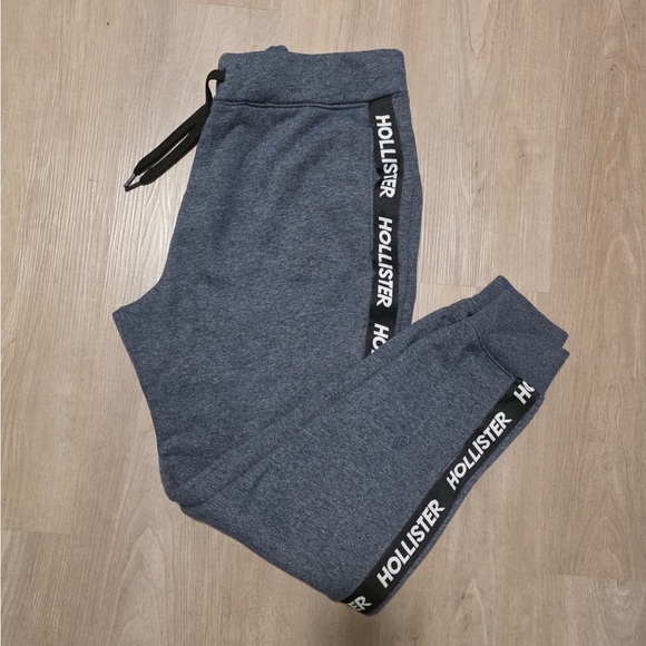 Hollister Charcoal Joggers with Logo Stripes - Picture 2 of 6